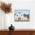 Picture of Red roof barn _GroupedProduct_Rectangle_Landscape_Canvas_Framed_