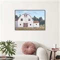Picture of Red roof barn _GroupedProduct_Rectangle_Landscape_Canvas_Framed_