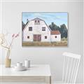 Picture of Red roof barn _GroupedProduct_Rectangle_Landscape_Canvas_Framed_