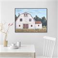 Picture of Red roof barn _GroupedProduct_Rectangle_Landscape_Canvas_Framed_