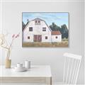 Picture of Red roof barn _GroupedProduct_Rectangle_Landscape_Canvas_Framed_