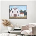 Picture of Red roof barn _GroupedProduct_Rectangle_Landscape_Canvas_Framed_