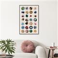 Picture of Water Colour Spots _GroupedProduct_Rectangle_Portrait_Canvas_Framed_