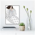 Picture of Lady Checks I _GroupedProduct_Rectangle_Portrait_Canvas_Framed_