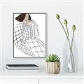 Picture of Lady Checks I _GroupedProduct_Rectangle_Portrait_Canvas_Framed_