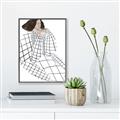 Picture of Lady Checks I _GroupedProduct_Rectangle_Portrait_Canvas_Framed_