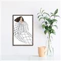 Picture of Lady Checks I _GroupedProduct_Rectangle_Portrait_Canvas_Framed_