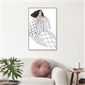 Picture of Lady Checks I _GroupedProduct_Rectangle_Portrait_Canvas_Framed_