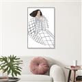 Picture of Lady Checks I _GroupedProduct_Rectangle_Portrait_Canvas_Framed_
