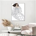 Picture of Lady Checks I _GroupedProduct_Rectangle_Portrait_Canvas_Framed_