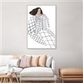 Picture of Lady Checks I _GroupedProduct_Rectangle_Portrait_Canvas_Framed_
