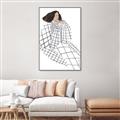 Picture of Lady Checks I _GroupedProduct_Rectangle_Portrait_Canvas_Framed_
