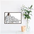 Picture of Lady Polka Dot _GroupedProduct_Rectangle_Landscape_Canvas_Framed_
