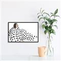 Picture of Lady Polka Dot _GroupedProduct_Rectangle_Landscape_Canvas_Framed_