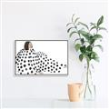 Picture of Lady Polka Dot _GroupedProduct_Rectangle_Landscape_Canvas_Framed_