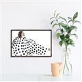 Picture of Lady Polka Dot _GroupedProduct_Rectangle_Landscape_Canvas_Framed_