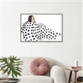Picture of Lady Polka Dot _GroupedProduct_Rectangle_Landscape_Canvas_Framed_