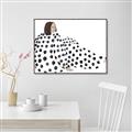 Picture of Lady Polka Dot _GroupedProduct_Rectangle_Landscape_Canvas_Framed_