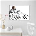 Picture of Lady Polka Dot _GroupedProduct_Rectangle_Landscape_Canvas_Framed_