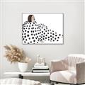 Picture of Lady Polka Dot _GroupedProduct_Rectangle_Landscape_Canvas_Framed_
