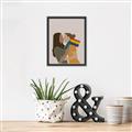 Picture of Two girls with rainbow flag _GroupedProduct_Rectangle_Portrait_Canvas_Framed_