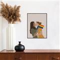 Picture of Two girls with rainbow flag _GroupedProduct_Rectangle_Portrait_Canvas_Framed_