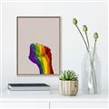 Picture of Rainbow Fist _GroupedProduct_Rectangle_Portrait_Canvas_Framed_