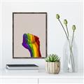 Picture of Rainbow Fist _GroupedProduct_Rectangle_Portrait_Canvas_Framed_