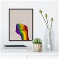 Picture of Rainbow Fist _GroupedProduct_Rectangle_Portrait_Canvas_Framed_
