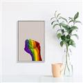 Picture of Rainbow Fist _GroupedProduct_Rectangle_Portrait_Canvas_Framed_