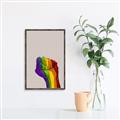 Picture of Rainbow Fist _GroupedProduct_Rectangle_Portrait_Canvas_Framed_