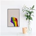 Picture of Rainbow Fist _GroupedProduct_Rectangle_Portrait_Canvas_Framed_