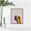 Picture of Rainbow Fist _GroupedProduct_Rectangle_Portrait_Canvas_Framed_