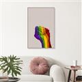 Picture of Rainbow Fist _GroupedProduct_Rectangle_Portrait_Canvas_Framed_