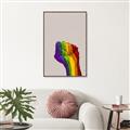 Picture of Rainbow Fist _GroupedProduct_Rectangle_Portrait_Canvas_Framed_