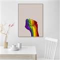 Picture of Rainbow Fist _GroupedProduct_Rectangle_Portrait_Canvas_Framed_