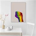 Picture of Rainbow Fist _GroupedProduct_Rectangle_Portrait_Canvas_Framed_