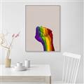 Picture of Rainbow Fist _GroupedProduct_Rectangle_Portrait_Canvas_Framed_