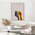 Picture of Rainbow Fist _GroupedProduct_Rectangle_Portrait_Canvas_Framed_