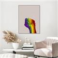 Picture of Rainbow Fist _GroupedProduct_Rectangle_Portrait_Canvas_Framed_