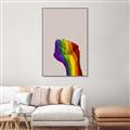 Picture of Rainbow Fist _GroupedProduct_Rectangle_Portrait_Canvas_Framed_