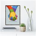 Picture of Rainbow Hands _GroupedProduct_Rectangle_Portrait_Canvas_Framed_