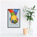 Picture of Rainbow Hands _GroupedProduct_Rectangle_Portrait_Canvas_Framed_