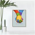 Picture of Rainbow Hands _GroupedProduct_Rectangle_Portrait_Canvas_Framed_