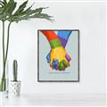 Picture of Rainbow Hands _GroupedProduct_Rectangle_Portrait_Canvas_Framed_