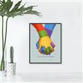 Picture of Rainbow Hands _GroupedProduct_Rectangle_Portrait_Canvas_Framed_