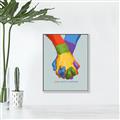 Picture of Rainbow Hands _GroupedProduct_Rectangle_Portrait_Canvas_Framed_
