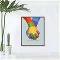 Picture of Rainbow Hands _GroupedProduct_Rectangle_Portrait_Canvas_Framed_