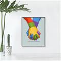 Picture of Rainbow Hands _GroupedProduct_Rectangle_Portrait_Canvas_Framed_