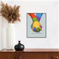 Picture of Rainbow Hands _GroupedProduct_Rectangle_Portrait_Canvas_Framed_